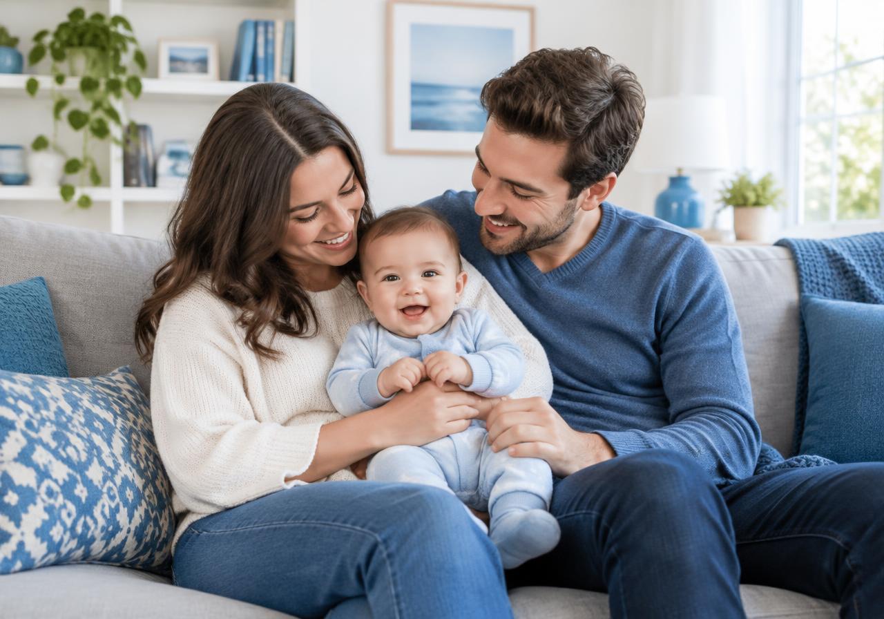 Família protegida com plano Amil